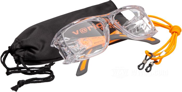 Gafas protectoras de Varionet; dpt. vista cerca: +1.0, dpt. distancia media: +1.0; material de lentes: policarbonato; color/tipo de lentes: claro; peso bruto: 81 g
