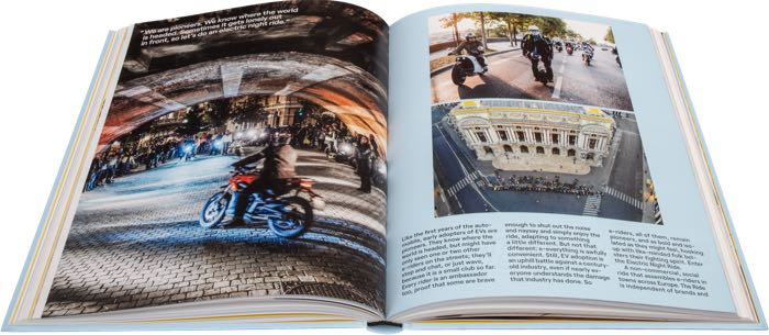 Libro »The Current - New Wheels for the Post-Petrol Age«; papel; ancho x alto: 215 x 265 mm; de Paul d’Orleans / Gestalten; tapa dura; color + blanco y negro; 208 páginas; inglés; ISBN: 978-3-89955-956-9; peso bruto: 1.02 kg