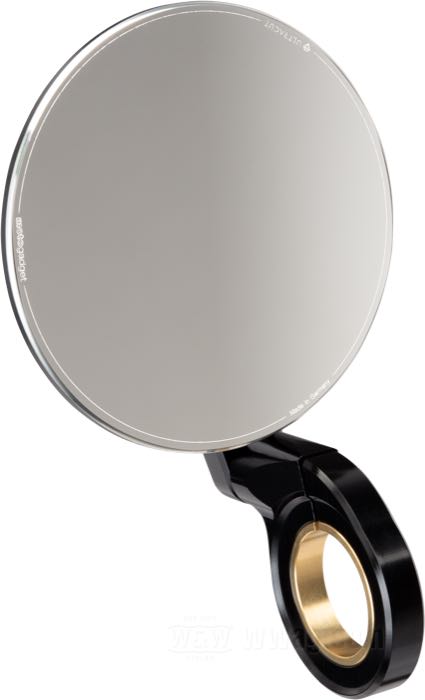 Rückspiegel »mo.view spy« von motogadget; Aluminium / Edelstahl, schwarz eloxiert; für Lenker-Ø: 22 mm / 1 ”; Montageposition: links oder rechts; Maße Spiegelglas B x H: 76 mm; Länge Spiegelarm: 61 mm; ohne Prüfzeichen; Deutschland; Bruttogewicht: 160 g