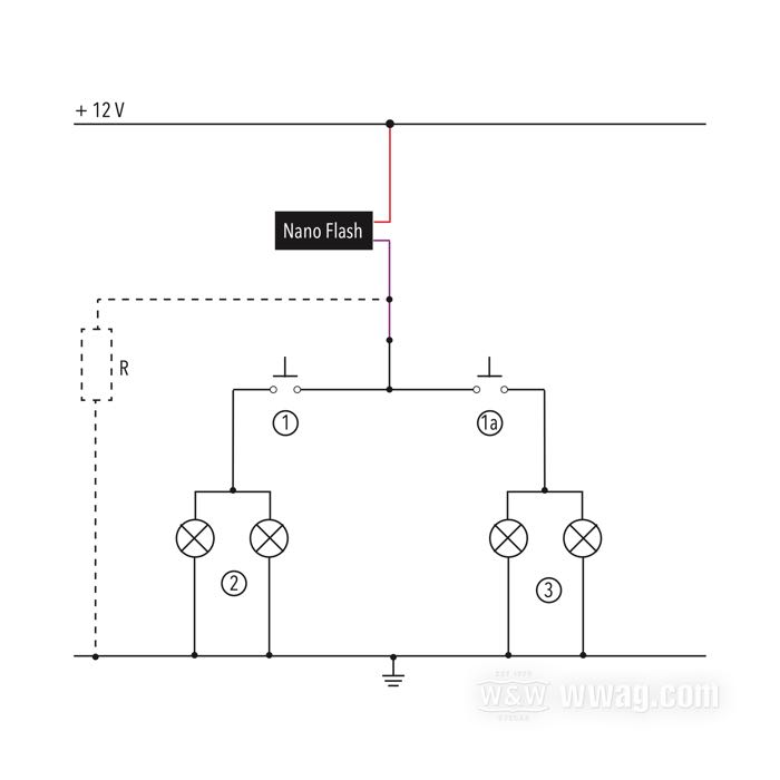 Flasher unit by Axel Joost Elektronikbox; L x W x H: 15 x 9 x 5 mm; 12 V; 0.1…42 W; gross weight: 5 g