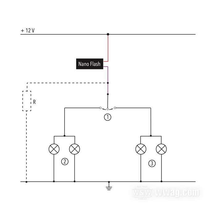 Flasher unit by Axel Joost Elektronikbox; L x W x H: 15 x 9 x 5 mm; 12 V; 0.1…42 W; gross weight: 5 g
