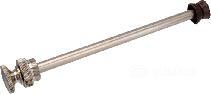 Tuffante di The Cyclery; per Pompa olio manuale; atto per modelli IOE, D, R, V 1925-1936; acciaio, cromato; lunghezza: 205 mm; filettatura: 13/16“-32; rimpiazza OEM HD 3555-25; U.S.A.; peso lordo: 200 g