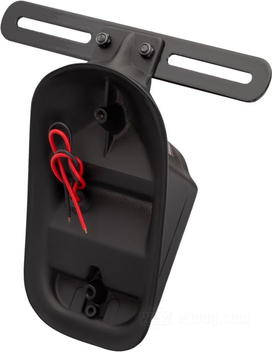 Fanalino posteriore »Tombstone 1947-1954«; alluminio fuso, nero, verniciato; tipo di lampadina: P21/5W; 12 V; basetta: BAY15d; con lampadina 12 V; con luce freno; con illuminazione targa; con portatarga; con guarnizione di gomma; rimpiazza OEM HD 68002-47; omologato E11; peso lordo: 1.1 kg