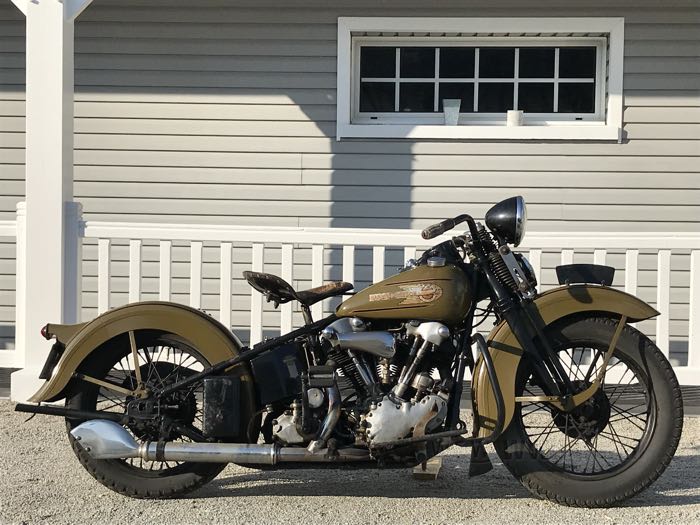 Front fender »Springer« by The Cyclery; fits OHV 1936, Big Twins 1937-early 1938; steel, bare, with narrow (5/8”) braces and butterfly reinforcements; replaces OEM HD 59000-36; Europe; gross weight: 4.49 kg