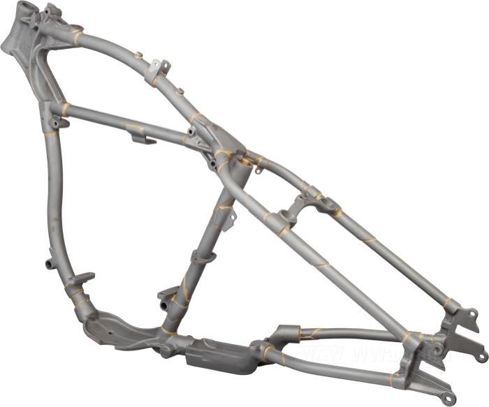 Telaio di Samwel Supplies; atto per modelli 45”/750 cc solo 1941-1952; acciaio / stampaggio acciaio, naturale; rimpiazza OEM HD 2802-41 e 47003-41; Europa; peso lordo: 25 kg