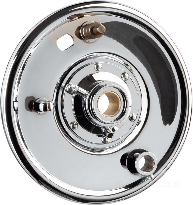 Portafreno di Samwel Supplies; atto per Knucklehead 1936, Big Twin 1937-1948, Servi-Car 1941-1957, WLC; acciaio, cromato; rimpiazza OEM HD 44146-41; peso lordo: 1.62 kg