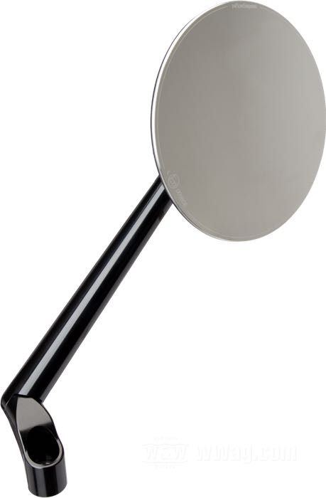 Rétroviseur »mo.view classic« de motogadget; aluminium / acier inox, anodisé noir; Ø 96 mm; position: gauche ou droit; longueur branche: 150 mm; avec 1 x vis BTR 5/16