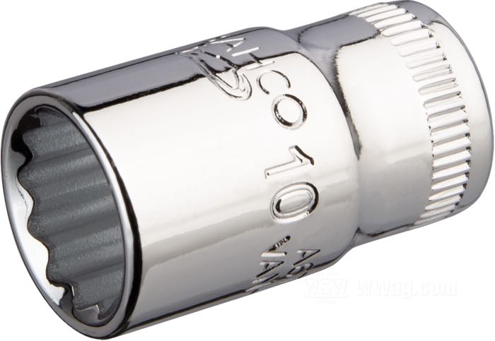 Socket by Bahco; steel, chrome-plated; metric; drive: 1/4”; 12-point; size: 10 mm; Spain; gross weight: 16 g