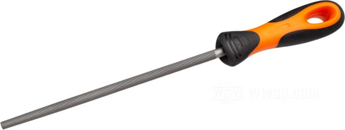 Round file by Bahco; Cut 3; steel / rubber, blade length 200 mm; length: 310 mm; Ø 8 mm; Portugal; gross weight: 129 g