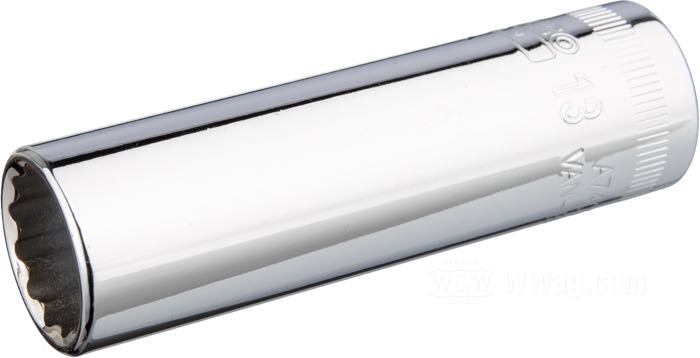 Bussola di Bahco; acciaio, cromato; lunghezza: 63.3 mm; metricho; attacco: 3/8”; dodecagonale; misura metrica: 13 mm; Spagna; peso lordo: 74 g
