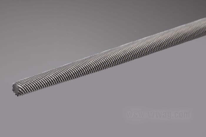 Rundfeile von Bahco; Hieb 1; Stahl / Gummi, Klingenlänge 200 mm; Länge: 310 mm; Ø 8 mm; Portugal; Bruttogewicht: 131 g