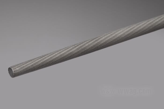 Round file by Bahco; Cut 3; steel / rubber, blade length 200 mm; length: 310 mm; Ø 8 mm; Portugal; gross weight: 129 g