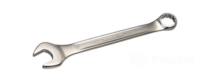 Clef mixte de Bahco; acier, chromé / satiné; taille métrique: 17 mm; Espagne; poids brut: 115 g