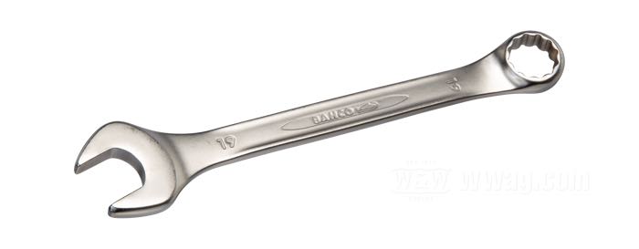 Chiave combinata di Bahco; acciaio, cromato / satinato; misura metrica: 19 mm; Spagna; peso lordo: 158 g