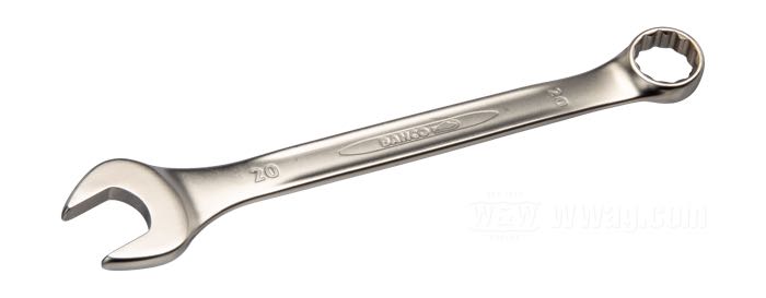 Clef mixte de Bahco; acier, chromé / satiné; taille métrique: 20 mm; Espagne; poids brut: 179 g