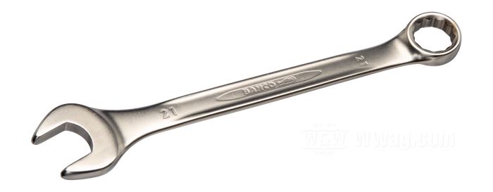 Chiave combinata di Bahco; acciaio, cromato / satinato; misura metrica: 21 mm; Spagna; peso lordo: 210 g