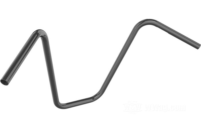 Manubrio »Apehanger stretto 405« di Burly Brand; acciaio, nero, rivestito a polvere; Ø 1”; passaggio cavi: interno 3 fori, con cavature (1982→); U.S.A.; peso lordo: 2.06 kg