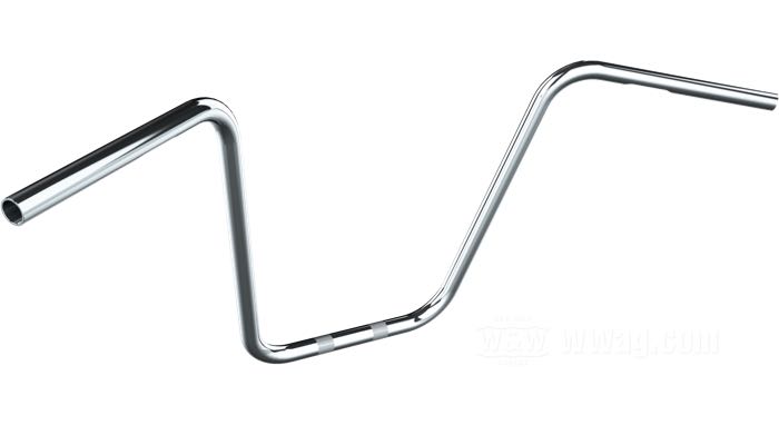 Guidon »Apehanger plus haut« de Fehling; acier, chromé, moleté; Ø 1”; passage du faisceau: avec empreintes; certifié; poids brut: 2.7 kg