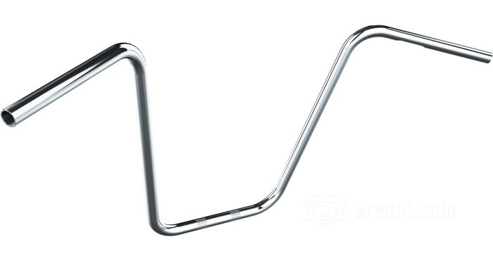 Manillar »Apehanger extra alto« de Fehling; acero, cromado, moleteado; Ø 1”; colocación del mazo de cables: con acanaladura; certificado; peso bruto: 2.76 kg