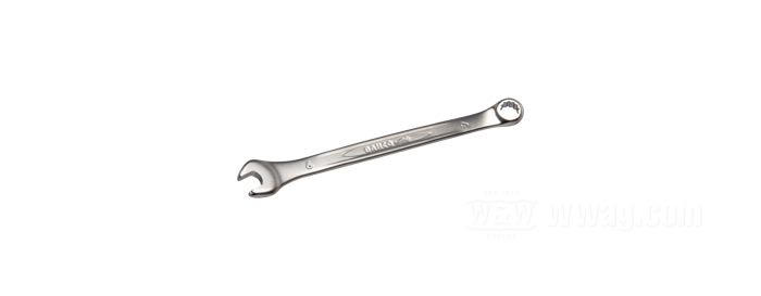 Combination wrench by Bahco; steel, chrome-plated / satin finish; size: 6 mm; Spain; gross weight: 18 g