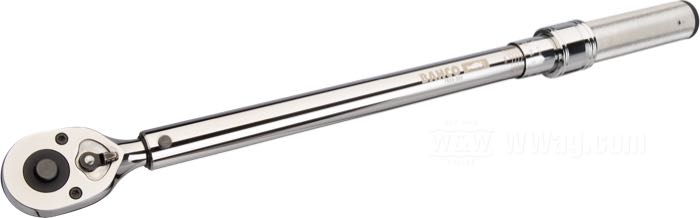 Torque wrench by Bahco; for 40-200Nm (37-140 ft.lb.); steel, chrome-plated; length: 474 mm; drive: 1/2”; USA; gross weight: 1.57 kg