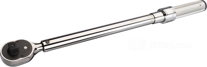 Torque wrench by Bahco; for 40-200Nm (37-140 ft.lb.); steel, chrome-plated; length: 474 mm; drive: 1/2”; USA; gross weight: 1.57 kg