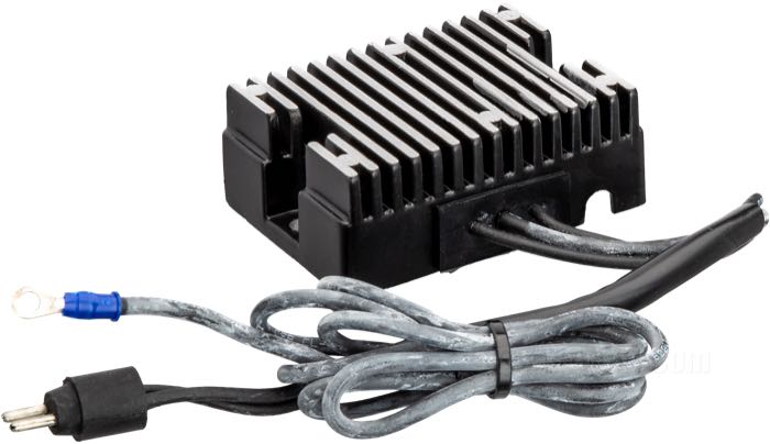 Regulador/Rectificador »Standard«; apropiado para Sportster 1991; aluminio, negro; reemplaza OEM HD 74512-84 y 74523-91; peso bruto: 417 g