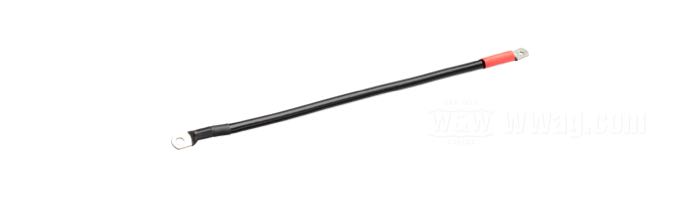Batteriekabel; Ösen Ø: 6.4 mm und 8.2 mm; Kupfer / Stahl, schwarz, mit PVC-Isolation; Länge: 41 cm; 22 mm²; Bruttogewicht: 111 g