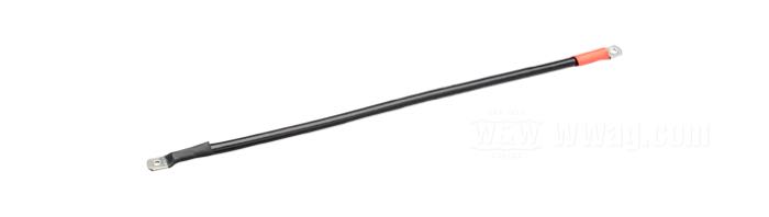 Batteriekabel; Ösen Ø: 6.4 mm und 8.2 mm; Kupfer / Stahl, schwarz, mit PVC-Isolation; Länge: 48 cm; 22 mm²; Bruttogewicht: 126 g