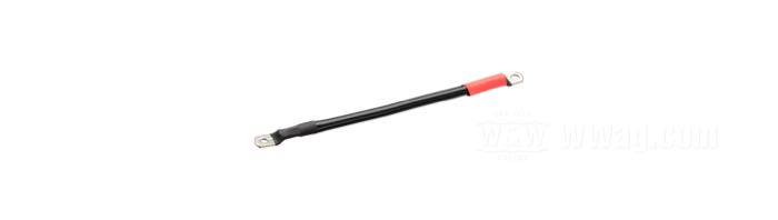 Batteriekabel; Ösen Ø: 6.4 mm und 8.2 mm; Kupfer / Stahl, schwarz, mit PVC-Isolation; Länge: 26 cm; 22 mm²; Bruttogewicht: 77 g