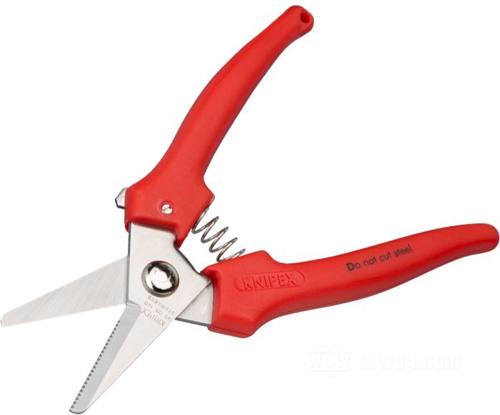 Cesoie di KNIPEX; plastica / acciaio inox; lunghezza: 140 mm; peso netto: 67 g; Germania; peso lordo: 68 g