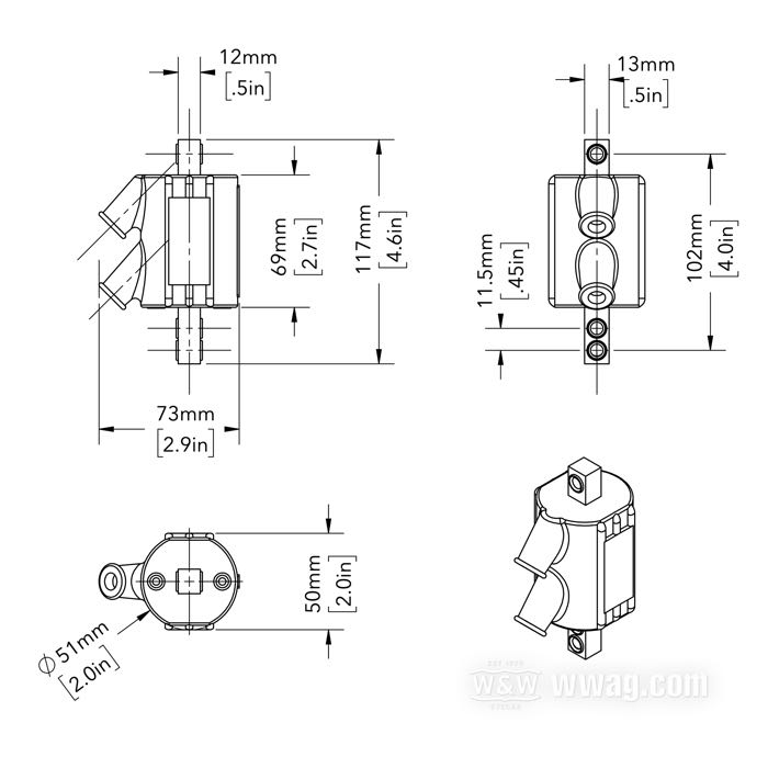Bobina di accensione »Core Mount« di Dynatek; per Puntine d'accensione; per Accensione Dyna S; nero; ad usare con 12 V; resistenza primaria: 5 Ω; dual fire ed una candela per testa; attachi alto volt.: due; peso lordo: 409 g
