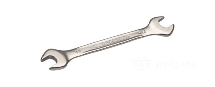 Chiave a forchetta di Bahco; acciaio cromo-vanadium, satinato; in pollici (SAE); misura pollici: 1/2” x 9/16”; Spagna; peso lordo: 75 g