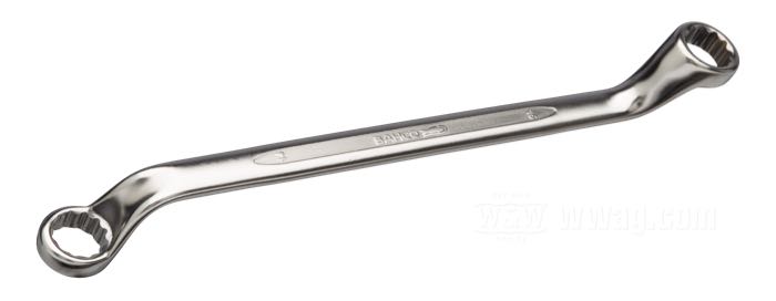 Double ended ring wrench by Bahco; chrome-vanadium steel, satin finish; metric; size: 14 mm x 15 mm; Spain; gross weight: 135 g