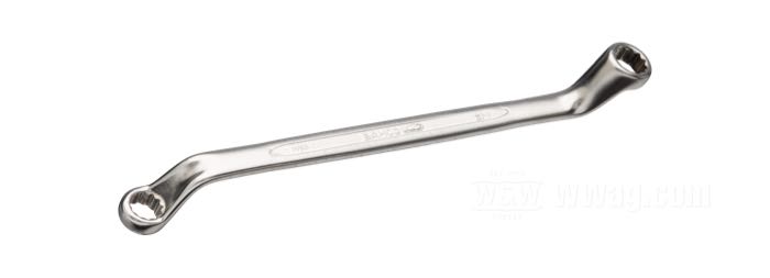 Double ended ring wrench by Bahco; chrome-vanadium steel, satin finish; SAE; wrench size: 3/8” x 7/16”; Spain; gross weight: 84 g