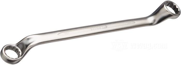 Double ended ring wrench by Bahco; chrome-vanadium steel, satin finish; SAE; wrench size: 3/4” x 7/8”; Spain; gross weight: 305 g