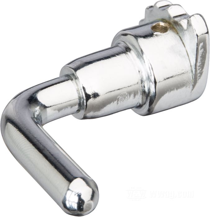 Choke lever »Military« by Samwel Supplies; for Butterfly carburetor; fits Linkert 1933-1965; steel, chrome-plated; replaces OEM HD 1233-41M; gross weight: 25 g