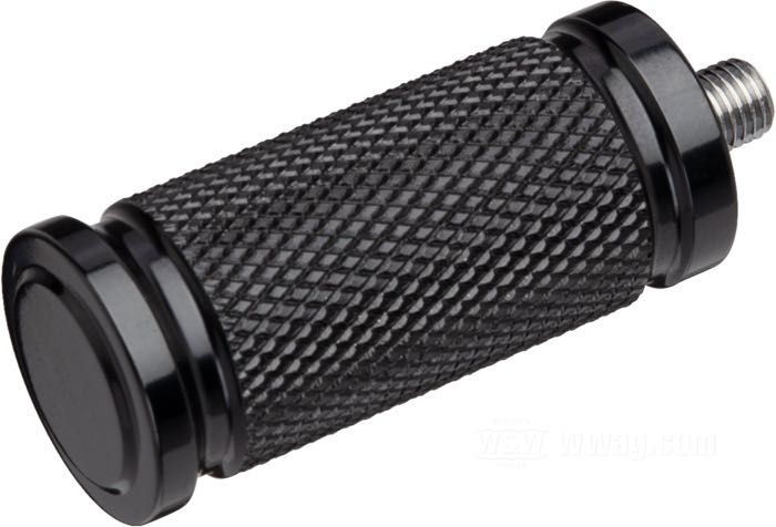 Pedal de cambio de Lowbrow Customs; aluminio macizo, anodizado negro, moleteadas; largo: 61 mm; Ø 1”; rosca: 5/16”-24; peso bruto: 97 g