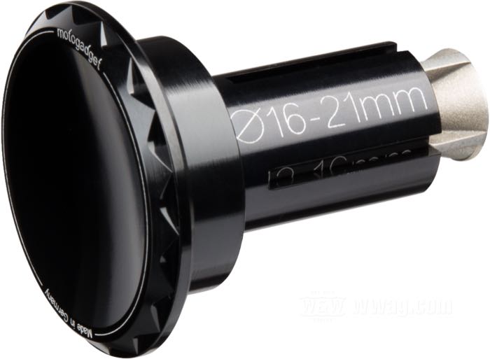Adapter von motogadget; für mo.view Rückspiegel; Billet-Aluminium, schwarz eloxiert; Deutschland; Bruttogewicht: 98 g