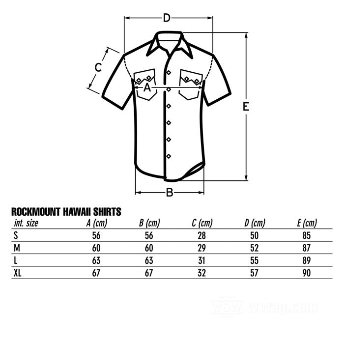 Shirt »Hawaii« by Rockmount; cotton, black; size: M; short sleeve; USA; gross weight: 294 g
