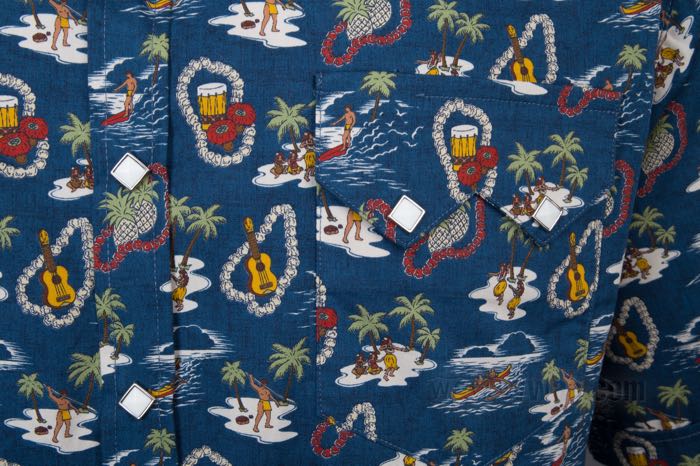 Chemise »Hawaii« de Rockmount; coton, navy; taille: M; manches courtes; USA; poids brut: 299 g
