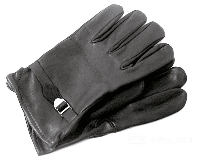 Handschuhe »Shorty« von Raber Glove; Hirschleder, schwarz; Größe (Handumfang gem. Zeichnung): 244 mm → XL; Kanada; Bruttogewicht: 120 g