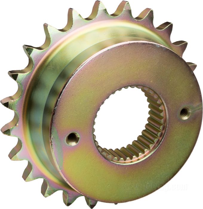 Versatzritzel von K&J; passend für 5-Gang Big Twins; Stahl, verzinkt; Versatz: 32 mm; Anzahl der Zähne: 24; Teilung: 530 (5/8” x 3/8”); Bruttogewicht: 1.2 kg