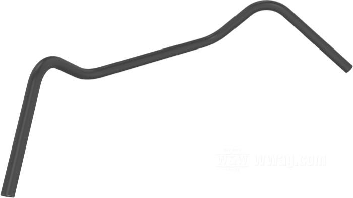 Guidon »Big Sur« de Bates; acier, noir, finition époxy; Ø 1”; passage du faisceau: sans empreintes; épaisseur de paroi: 3 mm; certifié; Allemagne; poids brut: 2 kg