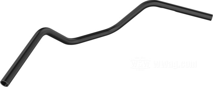 Handlebar »Glendale« by Bates; steel, black, powder-coated; Ø 1”; wire routing: W2 with dimples (1982→); wall thickness: 3 mm; with parts certificate; Germany; gross weight: 1.16 kg