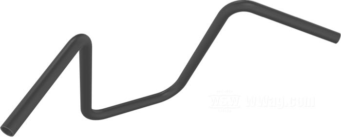 Guidon »Long Beach« de Bates; acier, noir, finition époxy; passage du faisceau: sans empreintes; épaisseur de paroi: 3 mm; certifié; Allemagne; poids brut: 2.12 kg