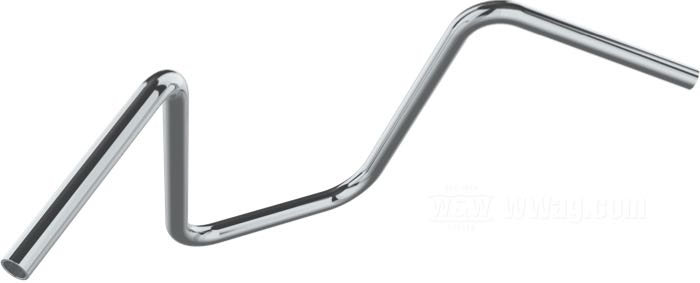 Handlebar »Long Beach« by Bates; steel, chrome-plated; wire routing: W1 plain, without dimples (→1981); wall thickness: 3 mm; with parts certificate; Germany; gross weight: 2.08 kg