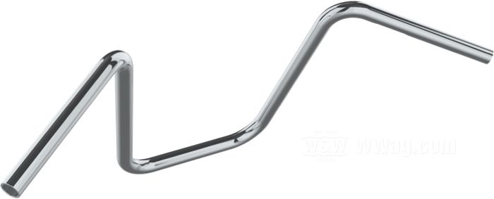 Handlebar »Long Beach« by Bates; steel, chrome-plated; wire routing: W2 with dimples (1982→); wall thickness: 3 mm; with parts certificate; Germany; gross weight: 1.97 kg