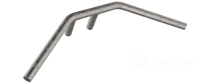 Lenker »Pasadena 18« von Bates; Riserabstand 3-1/2” (= 89 mm); Stahl, blank; Ø 1”; Kabelführung: ohne Kabelsicken; Wandstärke: 3 mm; mit Montageschraube; mit Teilegutachten; Deutschland; Bruttogewicht: 2.4 kg