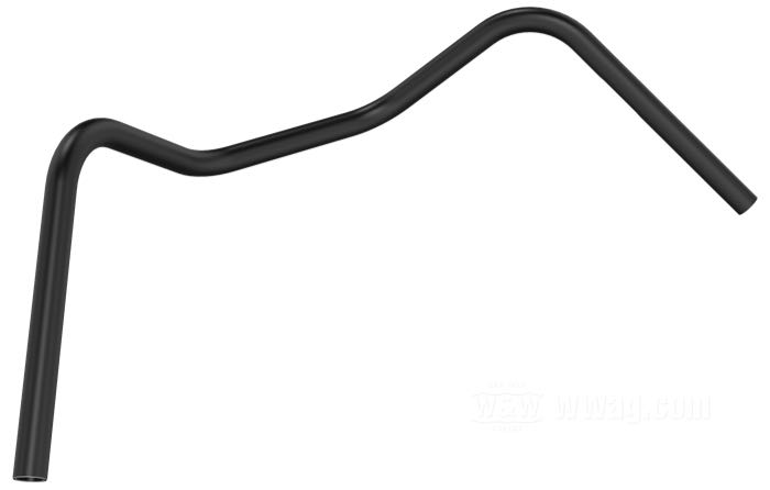 Manubrio »Ventura« di Bates; acciaio, nero, rivestito a polvere; Ø 1”; passaggio cavi: senza cavature; spessore della parete: 3 mm; certificato; Germania; peso lordo: 1.28 kg